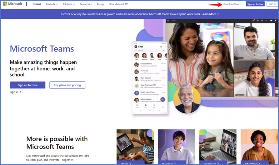 microsoft teams exe file download