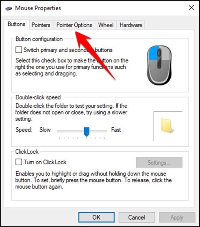 turn off windows mouse acceleration windows 10